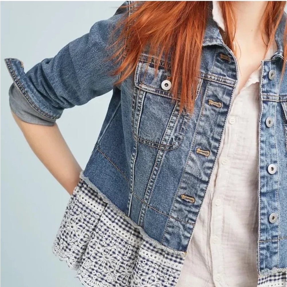 Anthropologie Pilcro and Letterpress Eyelet Denim Jean
Denim Jacket XS NWT